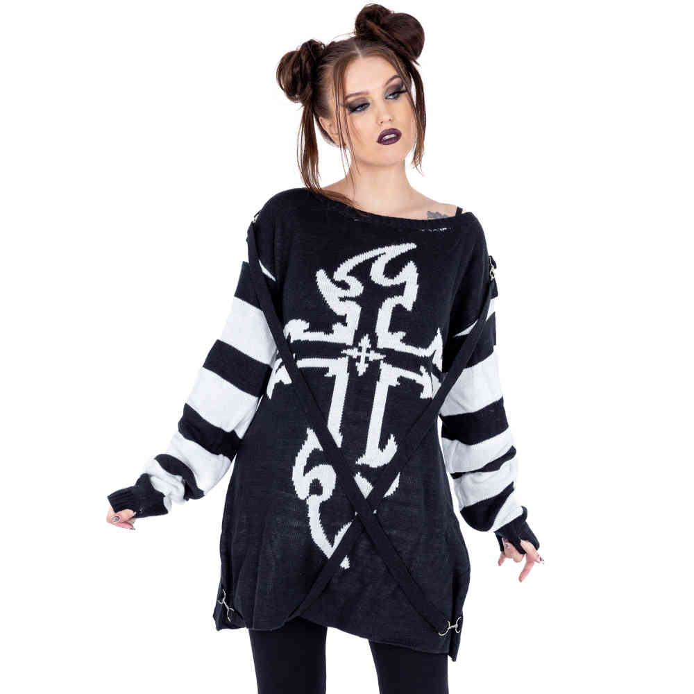 Heartless - Lilith Jumper - Black/White